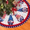 4th of July Decoratios for Tree Skirt Gnome Stars Patriotic America Memorial Day 36in Holiday Tree Skirt Decor for Party Indoor Home
